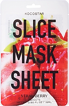 Düfte, Parfümerie und Kosmetik Tuchmaske für das Gesicht Erdbeere - Kocostar Slice Face Mask Sheet Strawberry