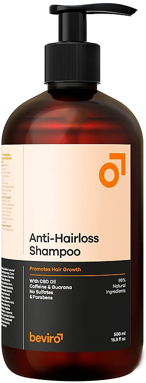 Shampoo gegen Haarausfall mit CBD-Öl, Koffein und Guarana - Beviro Anti-Hairloss Hair Shampo — Bild N2