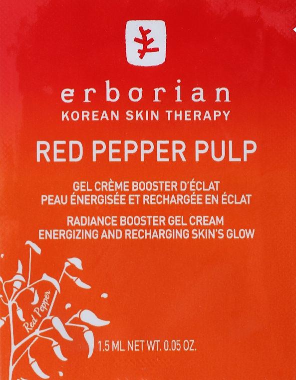 Gel-Creme für das Gesicht - Erborian Red Pepper Pulp (Probe)  — Bild N1