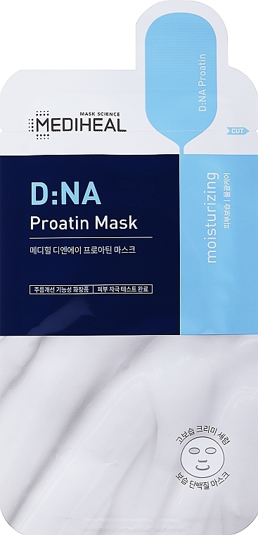 Feuchtigkeitsspendende Gesichtsmaske mit Aminosäuren - Mediheal D:NA Aquaring Proatin Mask — Bild N1