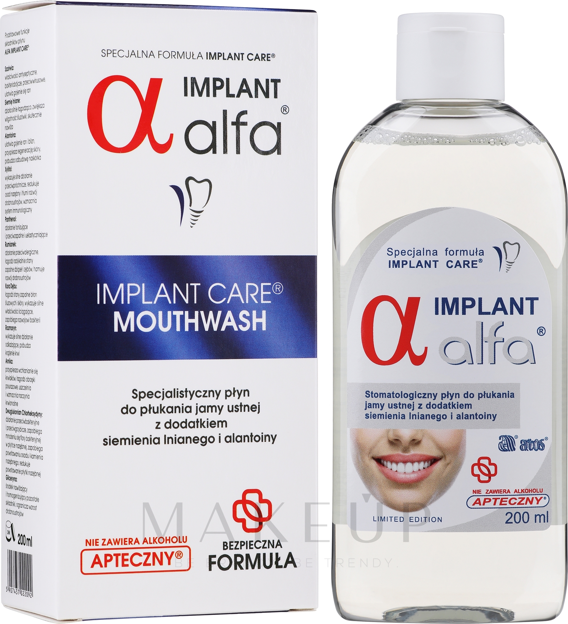 Spezialspülung für Patienten mit Implantaten - Alfa Implant Care Mouthwash — Bild 200 ml