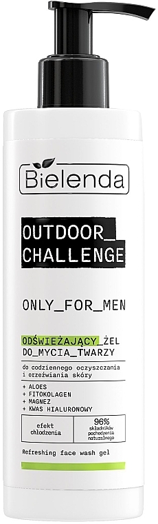 Erfrischendes Gesichtsreinigungsgel - Bielenda Only For Men Outdoor Challenge Refreshing Face Wash Gel	 — Bild N1