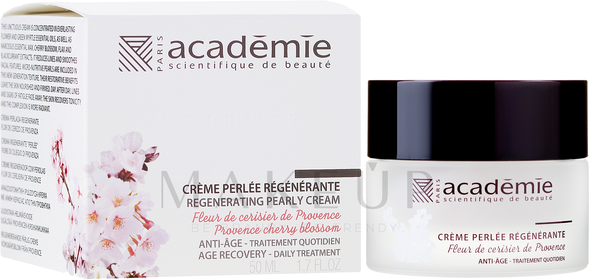 Regenerierende Gesichtscreme mit Perlen und Kirschblüte - Academie Regenerating Pearly Cream — Bild 50 ml