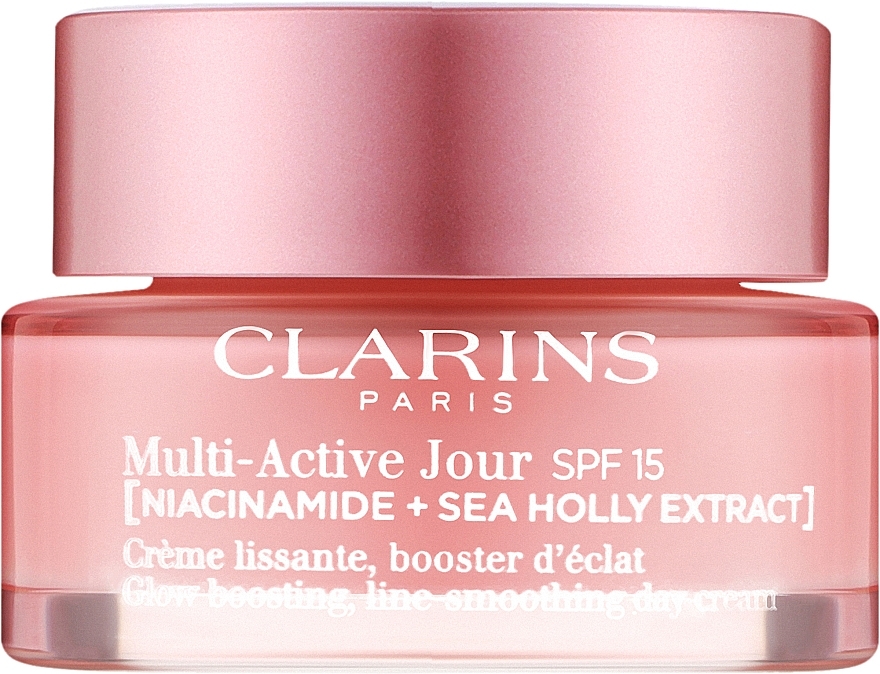 Sonnenschutzcreme für das Gesicht - Clarins Multi-Active Jour SPF15 Niacinamide+Sea Holly Extract Glow Boosting Line-Smoothing Day Cream — Bild N1