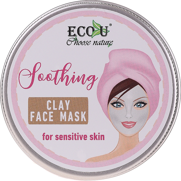 Beruhigende Gesichtsmaske mit Tonerde für empfindliche Haut - Eco U Soothing Clay Face Mask For Sensative Skin — Bild N1