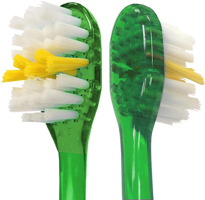 Kinderzahnbürste 6-12 Jahre weich grün-gelb - Elmex Junior Toothbrush — Bild N6