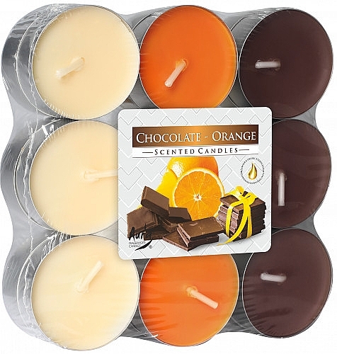 Teekerzen Schokolade und Orange 18 St. - Bispol Chocolate Orange Scented Candles — Bild N1