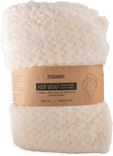 Turban-Handtuch zum Haartrocknen Vanille - Mohani Microfiber Hair Towel White — Bild N1