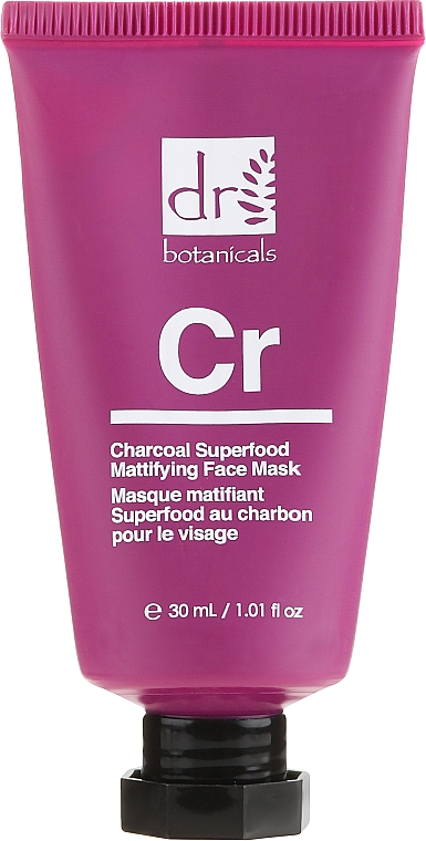 Mattierende Gesichtsmaske mit Aktivkohle - Dr. Botanicals Charcoal Superfood Mattifying Face Mask — Bild N1