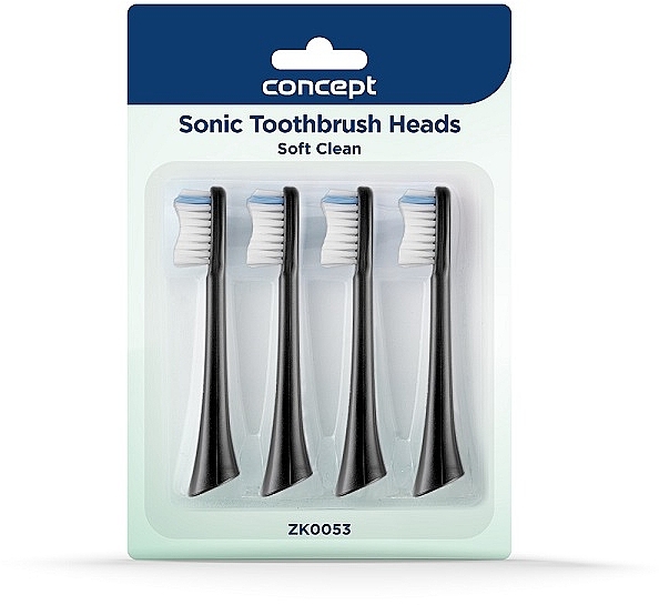 Ersatz-Zahnbürstenköpfe 4 St. ZK0053 schwarz - Concept Sonic Toothbrush Heads Soft Clean — Bild N2
