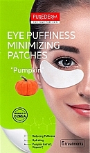 Düfte, Parfümerie und Kosmetik Pflaster für die Augenpartie Kürbis - Purederm Eye Puffiness Minimizing Patches Pumpkin 