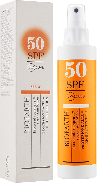 Sonnenschutzspray für den Körper SPF 50 - Bioearth Sun Solare Corpo Spray SPF 50  — Bild N2