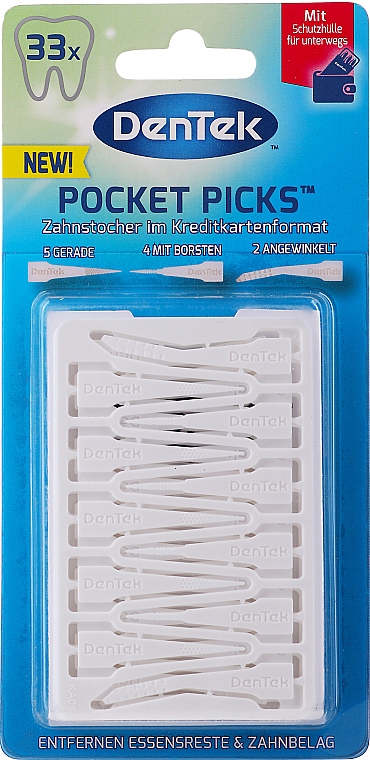 Zahnseide-Sticks im Kreditkartenformat 33 St. - DenTek Pocket Picks — Bild N1