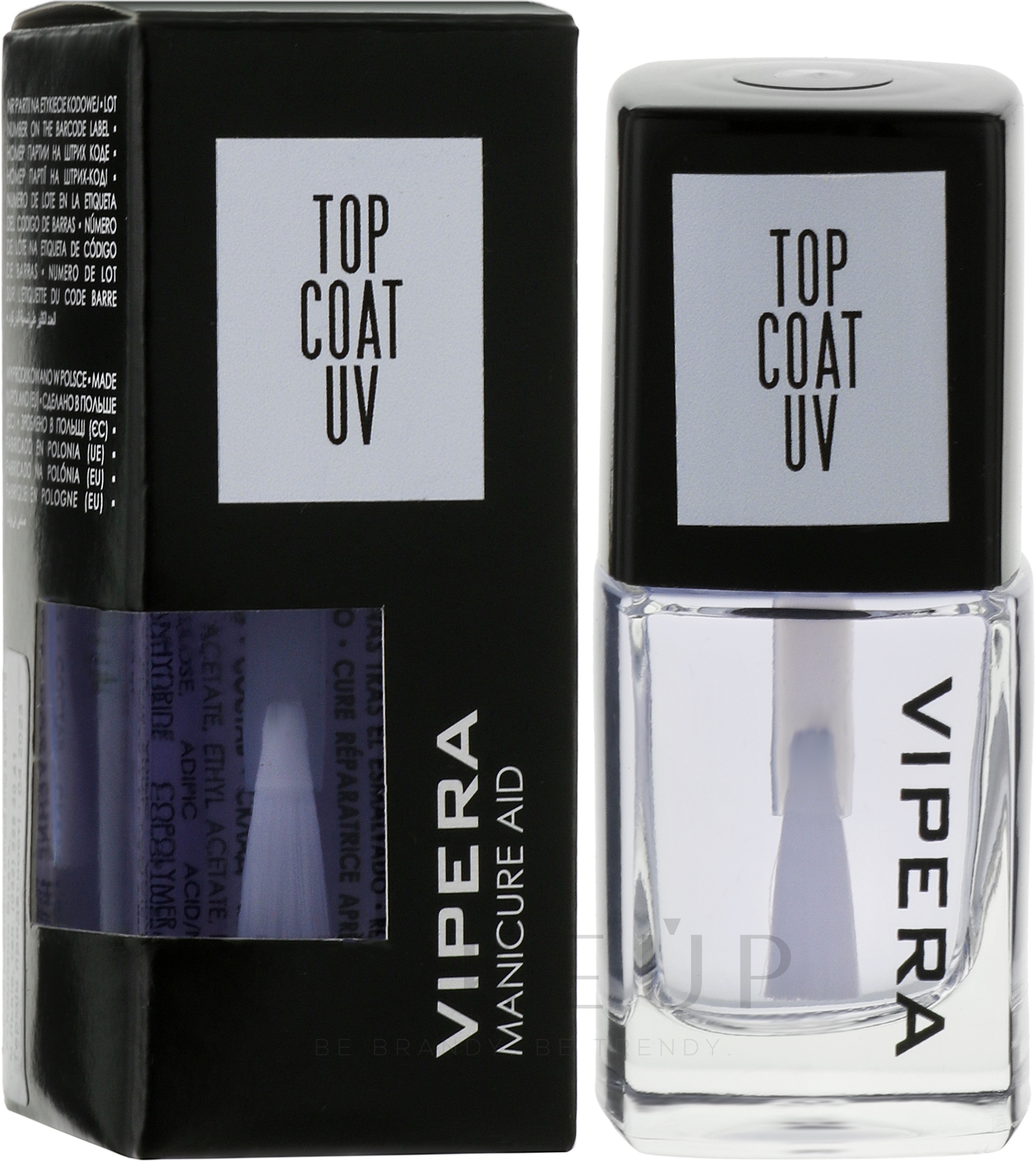 Glänzender Nagelüberlack mit Gel-Effekt - Vipera Top Coat Neon UV — Bild 12 ml