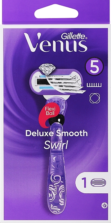 Rasierer mit 1 Ersatzklingen - Gillette Venus Swirl FlexiBall