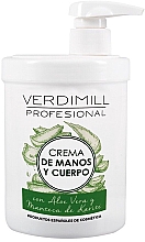 Düfte, Parfümerie und Kosmetik Feuchtigkeitsspendende Hand- und Körpercreme mit Aloe Vera - Verdimill Professional Moisturizing Cream