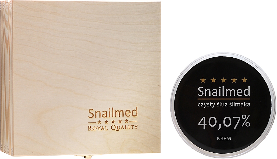 Gesichtscreme mit Schneckenschleim und Hyaluronsäure im Glas - Snailmed Royal Quality — Bild N4