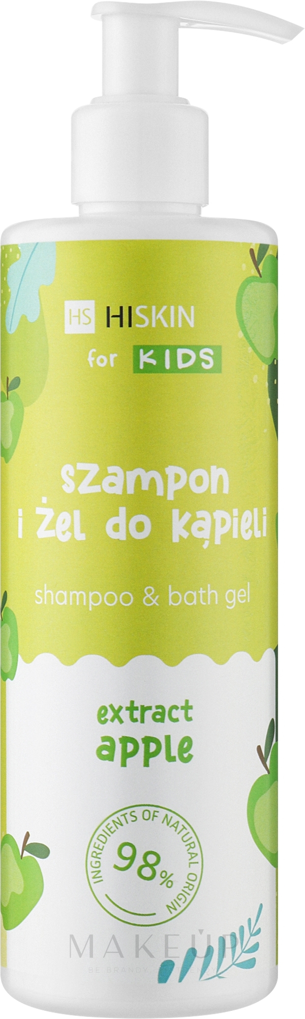 2in1 Baby-Duschgel-Shampoo mit Apfel und Moringa - HiSkin Kids — Bild 280 ml