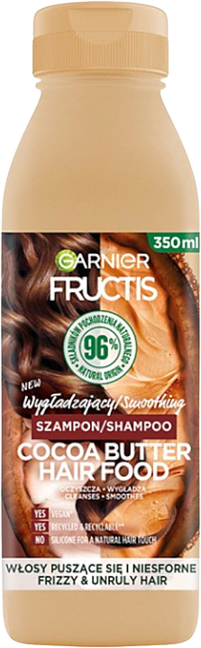 Glättendes Anti-Frizz Shampoo für widerspenstiges Haar mit Kakaobutter - Garnier Fructis Cocoa Butter Hair Food Shampoo — Bild N1