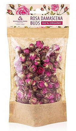 Handgepflückte und getrocknete Rosenknospen von Bio Damastrose - Bulgarian Rose Rosa Damascena Organic Dry Buds — Bild N1