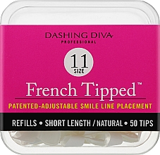 Düfte, Parfümerie und Kosmetik French Nagel-Tips - Dashing Diva French Tipped Short Natural 50 Tips Size 11