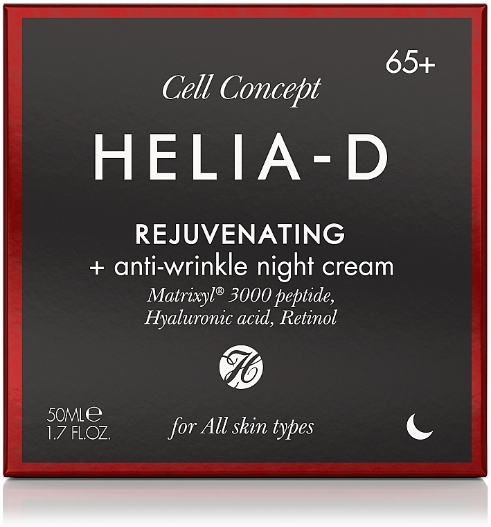 Nachtgesichtscreme gegen Falten, 65+ - Helia-D Cell Concept Cream — Bild N3