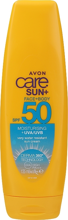 Wasserfester feuchtigkeitsspendender Sonnenschutzbalsam für Gesicht und Körper SPF 50 - Avon Care Sun+ — Bild N1