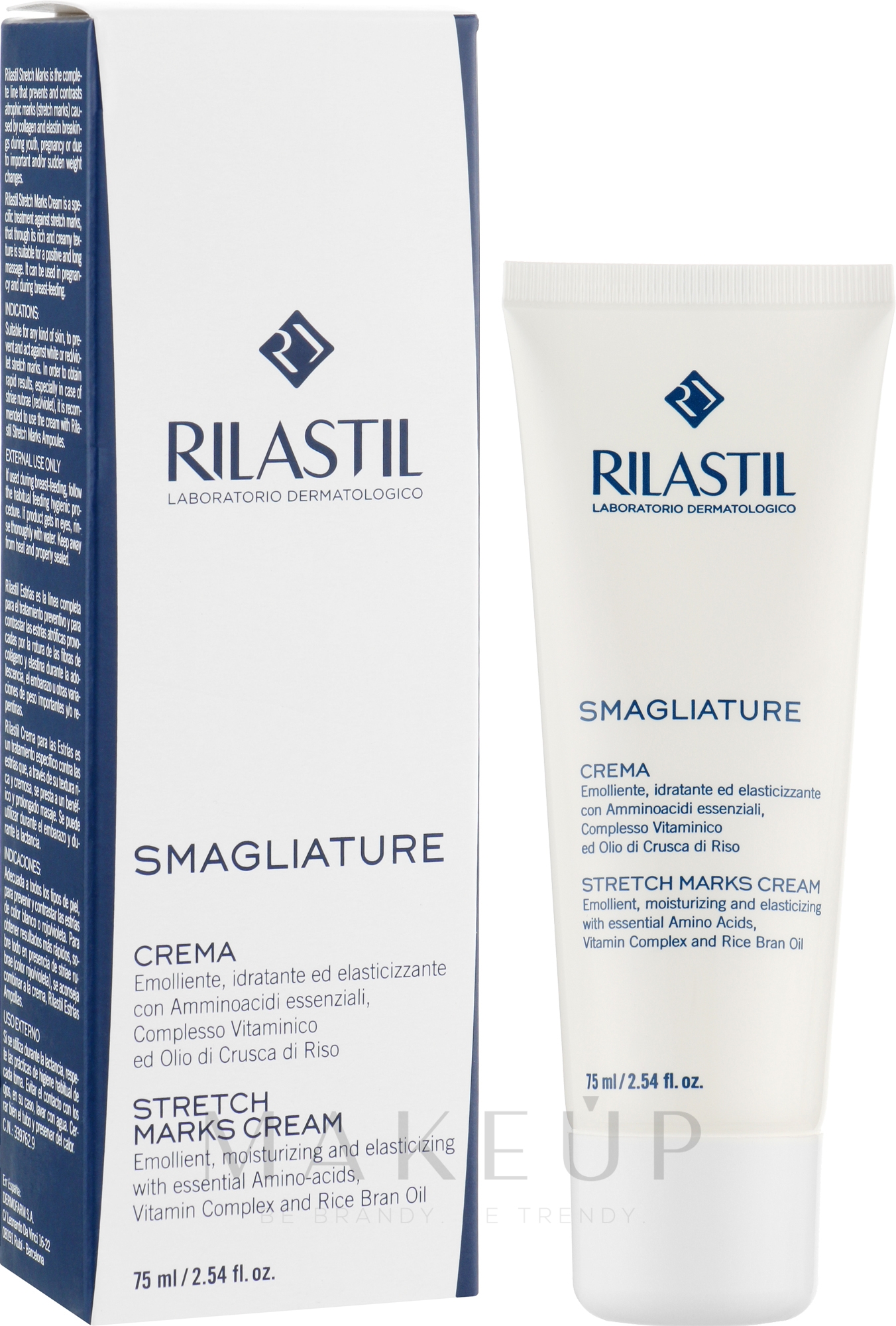 Creme mit essentiellen Aminosäuren - Rilastil Stretch Marks Cream — Bild 75 ml