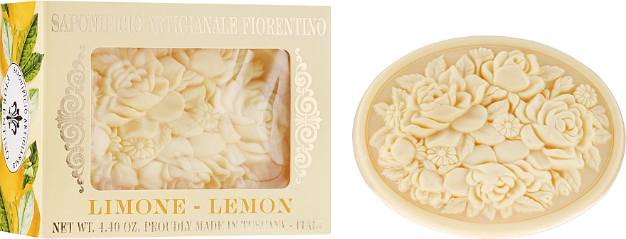 Naturseife mit Zitronenduft - Saponificio Artigianale Fiorentino Botticelli Lemon Soap — Bild N1