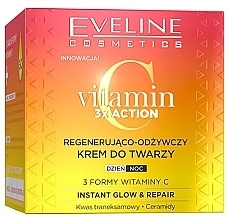 Aufhellende und revitalisierende Gesichtscreme - Eveline Cosmetics Vitamin C 3x Action Instant Glow & Repair Cream — Bild N1