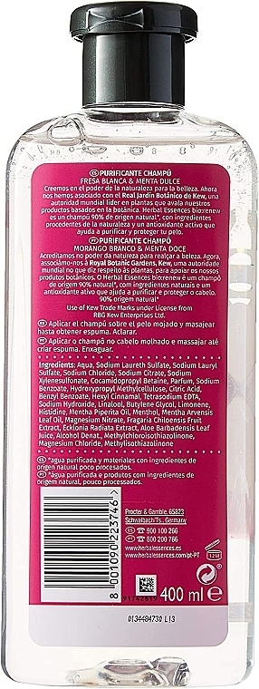 Volumen-Shampoo für dünnes Haar mit Erdbeer und Minze - Herbal Essences White Strawberry & Sweet Mint Shampoo — Bild N4