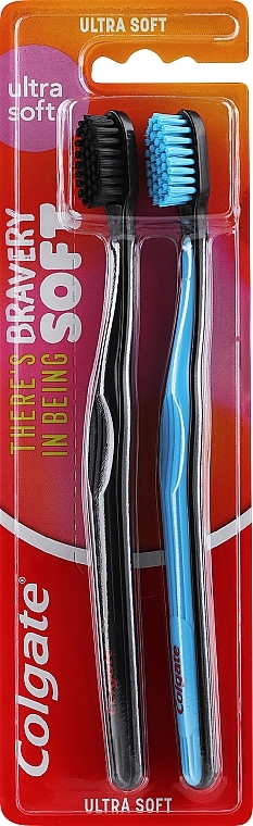 Ultraweiches Zahnbürstenset schwarz und blau 2 St. - Colgate Ultra Soft — Bild N1