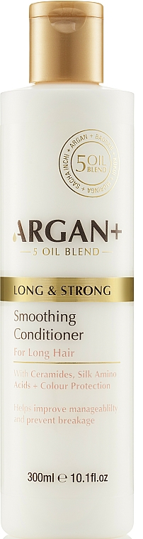 Farbschutzender Conditioner mt Ceramiden und Seidenaminosäuren für lange Haare - Argan + Long & Strong Smoothing Conditioner — Bild N1