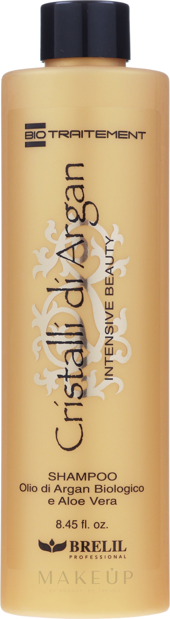 Feuchtigkeitsspendendes Shampoo mit Arganöl und Aloe Vera - Brelil Bio Traitement Cristalli d'Argan Shampoo Intensive Beauty — Bild 250 ml