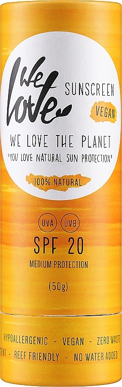 Natürlicher Sonnenschutzstift - We Love The Planet Natural Sunscreen Stick SPF 20 — Bild N1