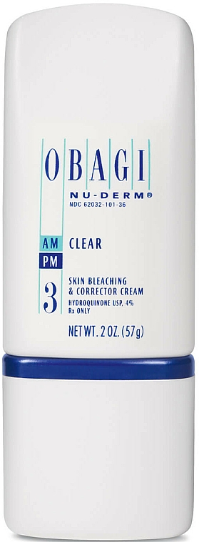 Aufhellende Gesichtscreme mit 4% Hydrochinon - Obagi Nu Derm Clear Rx Skin Brightening Cream — Bild N1