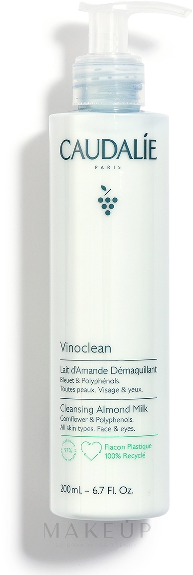 Reinigende Mandelmilch zum Abschminken - Caudalie Vinoclean Cleansing Almond Milk — Bild 200 ml