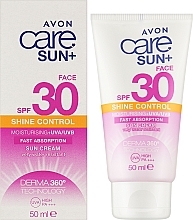 Feuchtigkeitsspendende Sonnenschutzcreme für das Gesicht SPF 30 - Avon Care Sun+ Shine Control Sun Cream SPF 30 — Bild N2
