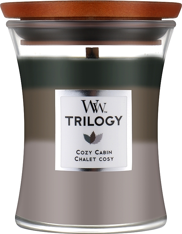 Duftkerze im Glas Cozy Cabin - WoodWick Hourglass Trilogy Candle Cozy Cabin — Bild N1