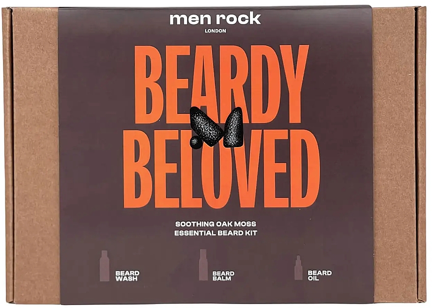 Bartpflegeset - Men Rock Beardy Beloved Kit (2in1 Gesichts- und Bartwaschgel 100ml + Bartbalsam 100ml + Bartöl 30ml) — Bild N1