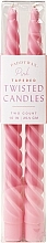 Verdrehte Kerze 25,4 cm - Paddywax Tapered Twisted Candles Pink — Bild N1
