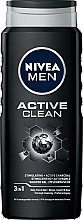 Duschgel mit Aktivkohle "Active Clean" für Männer - NIVEA Men Active Clean Shower Gel — Foto N2