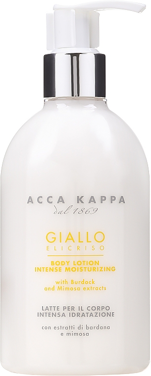 Acca Kappa Giallo Elicriso - Intensiv feuchtigkeitsspendende Körperlotion mit Kletten- und Mimosenextrakt — Bild N1