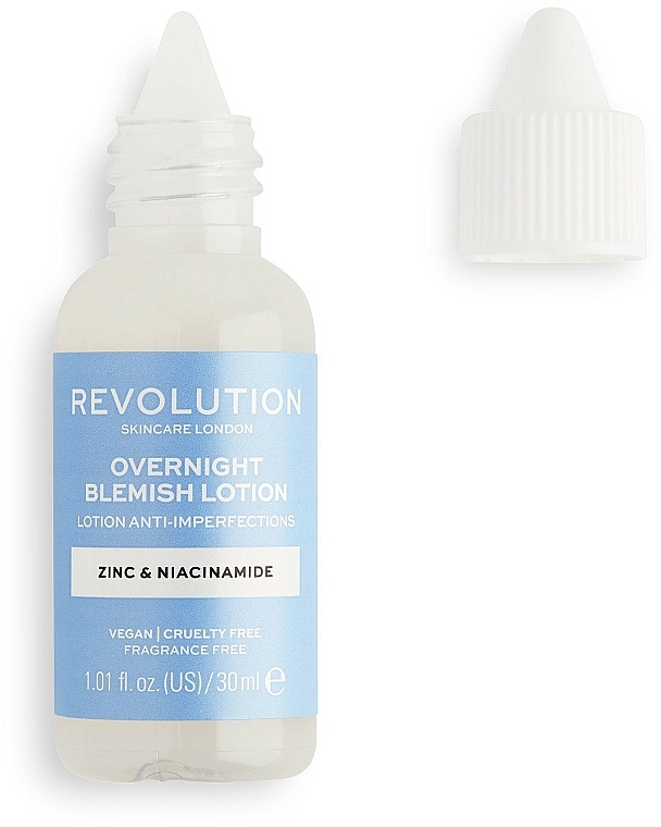 Nachtlotion gegen Hautunreinheiten mit Zink und Vitamin B3 - Makeup Revolution Skincare Overnight Blemish Lotion — Bild N1