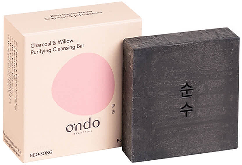 Seife mit Aktivkohle für Gesicht und Körper - Ondo Beauty 36.5 Charcoal & Willow Purifying Cleansing Bar — Bild N1