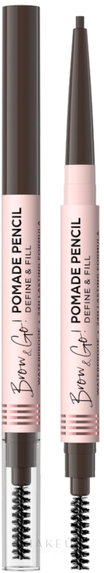 Augenbrauen-Pomade-Stift - Eveline Cosmetics Brow & Go Pomade Pencil — Bild Dark Brown