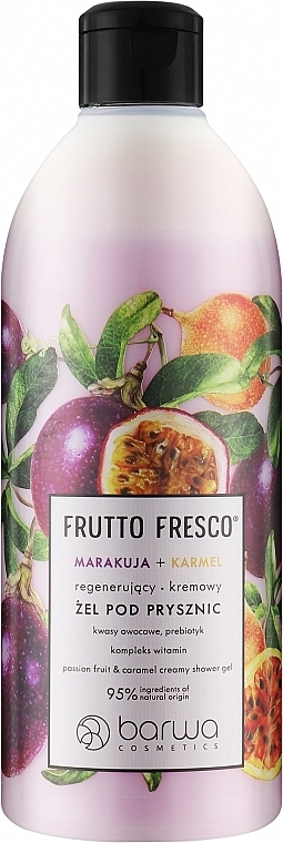 Revitalisierendes Duschgel Passionsfrucht und Karamell - Barwa Frutto Fresco Passion Fruit & Caramel Creamy Shower Gel — Bild N1