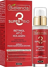 Anti-Falten Gesichtsserum für die Nacht - Bielenda Super Trio Retinol Vit C Kollagen  — Bild N2