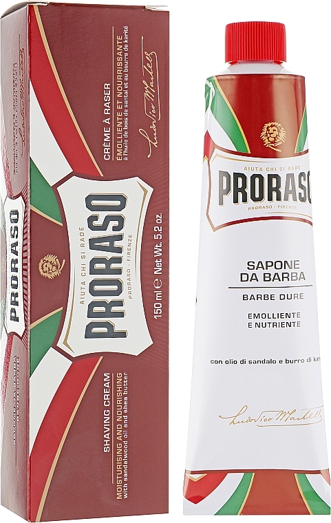 Rasiercreme mit Sheabutter und Sandelholz - Proraso Red Shaving Cream