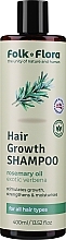 Haarwuchsshampoo mit Rosmarin- und Eisenkrautöl - Folk&Flora Hair Growth Shampoo  — Bild N1